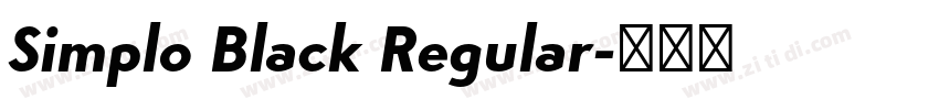 Simplo Black Regular字体转换
